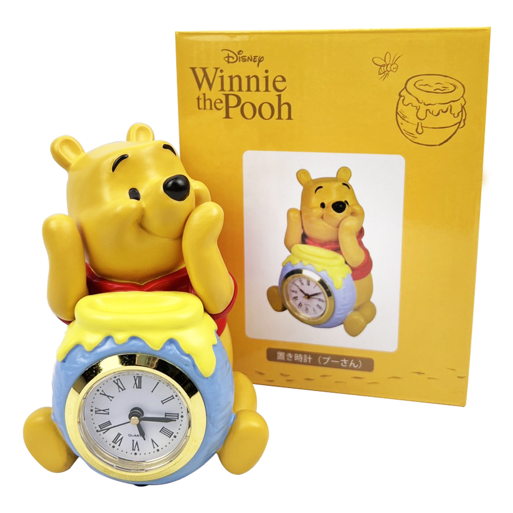 「Wendystore」日本 迪士尼 Disney 小熊維尼 Pooh 造型 陶瓷 時鐘 擺飾