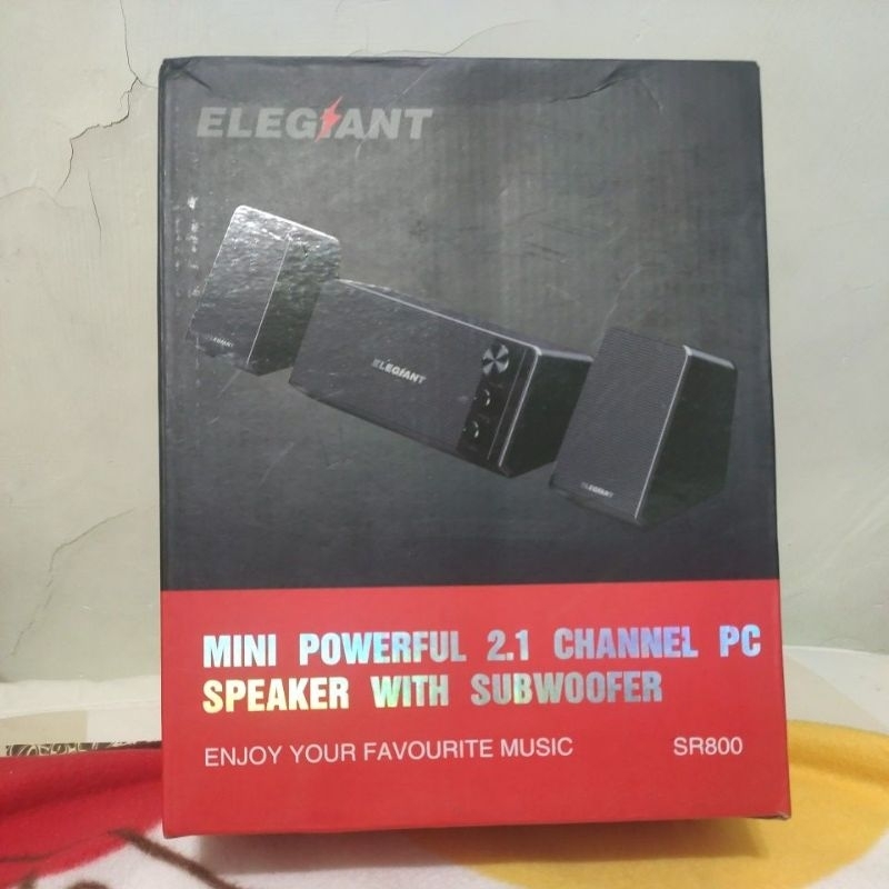 ELEGIANT SR800 電腦喇叭家庭音響 2.1 聲道可連藍牙MP3 播放 BT5.0 AUX USB TF 輸入