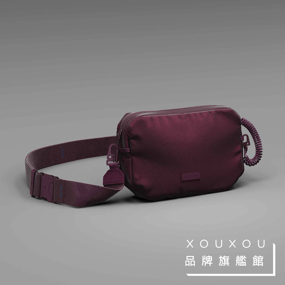 XOUXOU / CROSSBODY BAG機能斜背包-勃根地紫 可搭配多款背帶