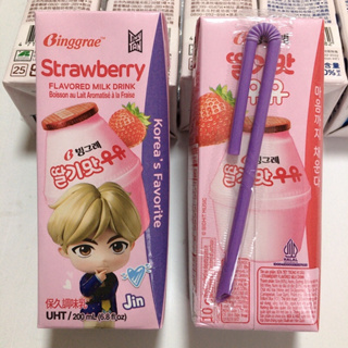 韓國Bing grace BTS草莓牛奶 香蕉牛奶 香草牛奶 咖啡牛奶 哈蜜瓜 香蕉 草莓 香草 保久乳 韓國200ml