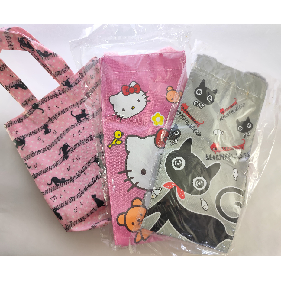 【全新】防水手提杯袋 飲料提袋 水壺袋 雨傘包 可愛 貓咪 Hello Kitty 凱蒂貓