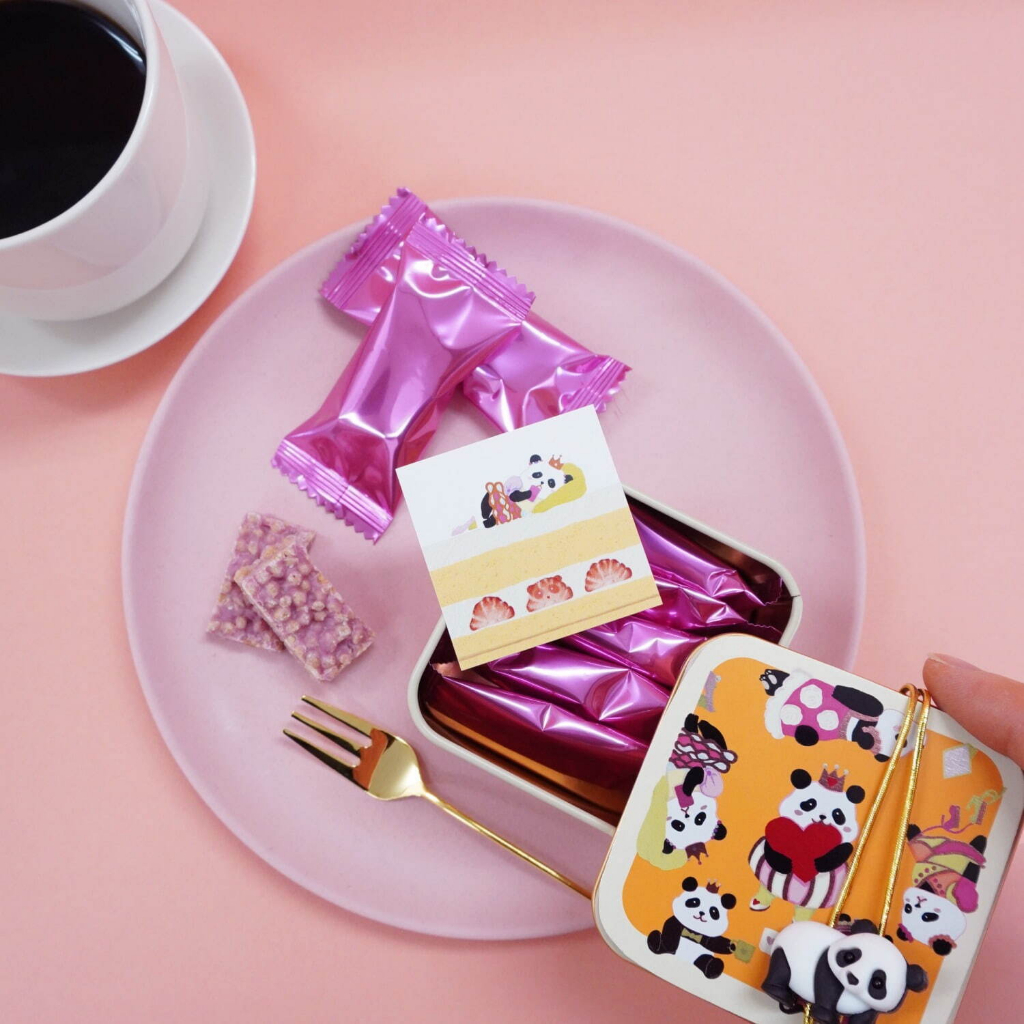 RinaGo 日本代購 Aoyama decarbo 熊貓 餅乾 巧克力脆餅 黑醋栗 情人節 期間 限定