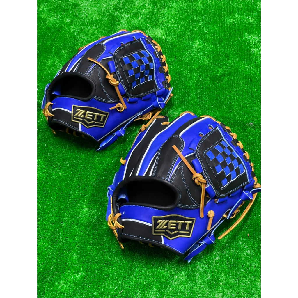 棒球世界ZETT SPECIAL ORDER 訂製款棒壘球手套特價源田款12吋黑藍配色