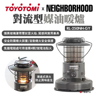 【TOYOTOMI x NEIGHBORHOOD】對流型煤油暖爐 RL-250NH-GY 聯名限量 露營 悠遊戶外