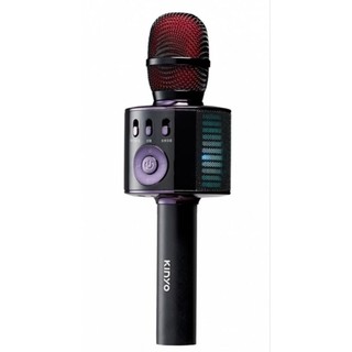 kinyo 藍芽行動K歌麥克風 BDM-530 藍芽5.0連接 一鍵原唱消音 USB充電式 LED炫彩燈光-【便利網】