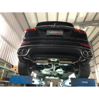 高雄 鉝捷排氣管 Porsche Cayenne TDI 中尾段四出 排氣管改裝 客製化