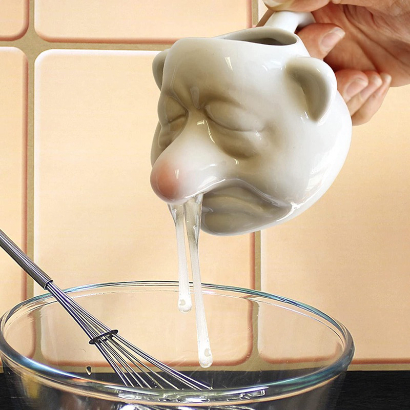 😈『小惡魔』陶瓷創意厨具鼻涕矮人蛋清分離器 陶瓷大鼻子蛋清  蛋黃過濾器