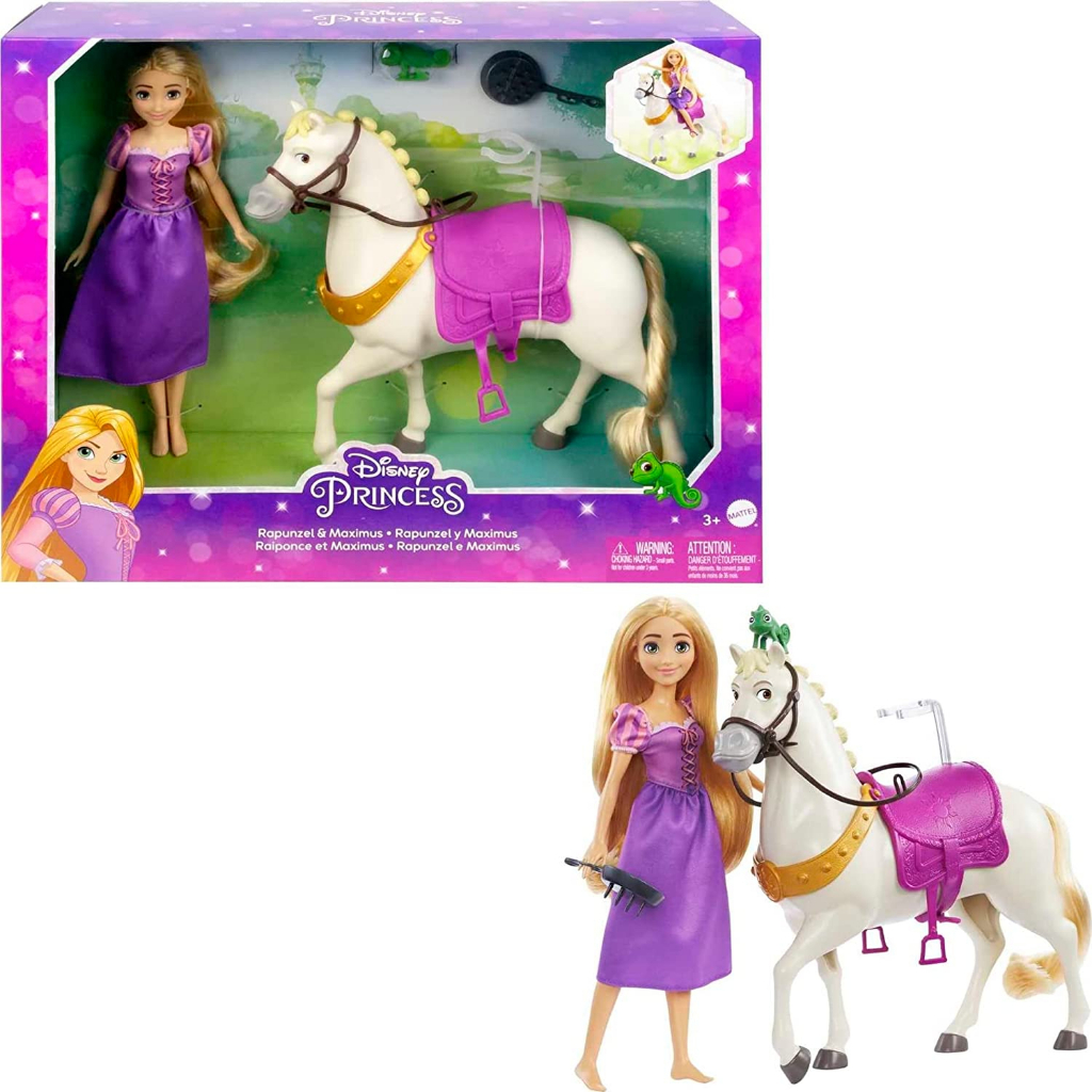 預購 豪華版很大盒👍正版空運👍美國迪士尼 Rapunzel 長髮公主 娃娃 玩具 扮家家酒 玩具 馬 樂佩 玩具