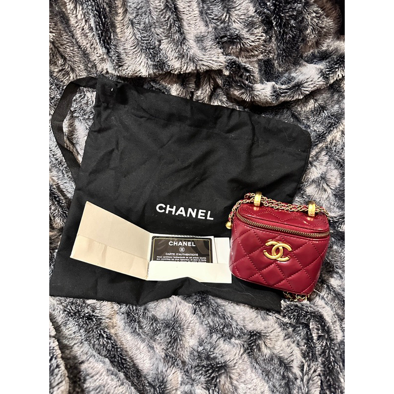 Chanel 同款 酒紅色小盒子