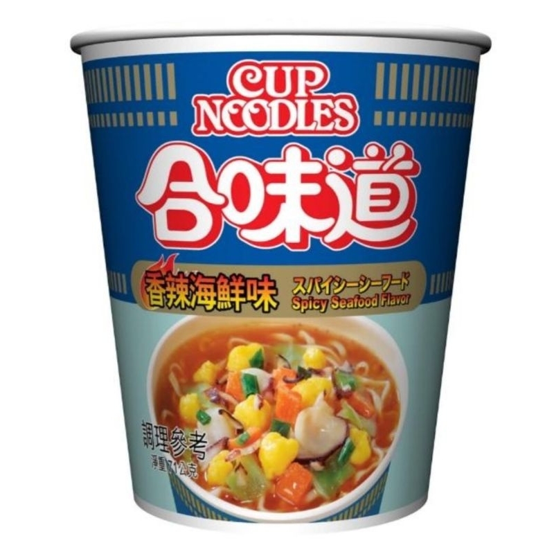 【NISSIN 日清】合味道 香辣海鮮味杯麵 71g(日清泡麵)