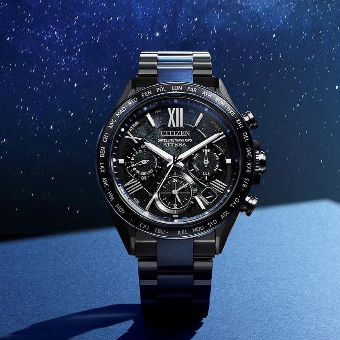 CITIZEN 星辰 湛藍星空 限量 廣告款 超級鈦GPS 光動能對時腕錶CC4066-69E