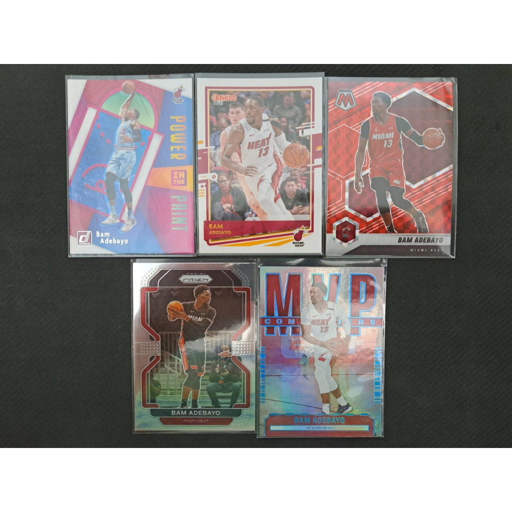 #G11 Bam Adebayo 鬼父 球員卡 Donruss特卡+馬賽克紅亮+Prizm+球票 MVP稀有特卡