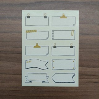日本 協和紙工 貼紙 memo mini 燙金 實用 標籤 封口貼 方框 日本製 kyowa diecut seal