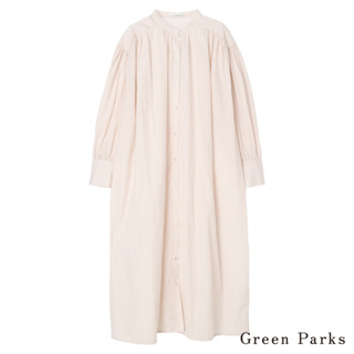 Green Parks 素面/條紋圓領襯衫連身裙(6P21L0H0700)
