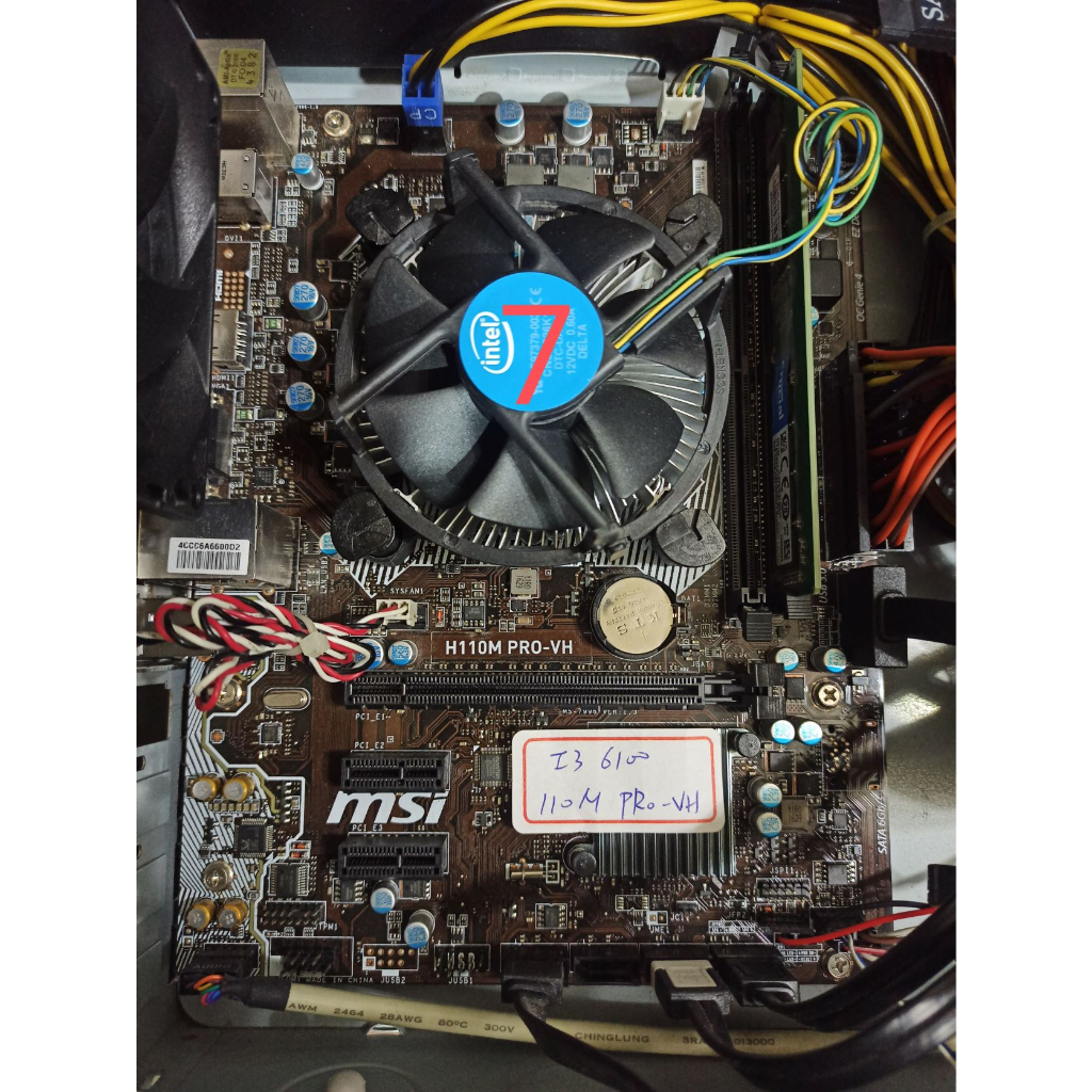 #7 CPU i3-6100 3.7ghz 附贈主機板H110M PRO-VH 升級優選 捷元商務機拆下