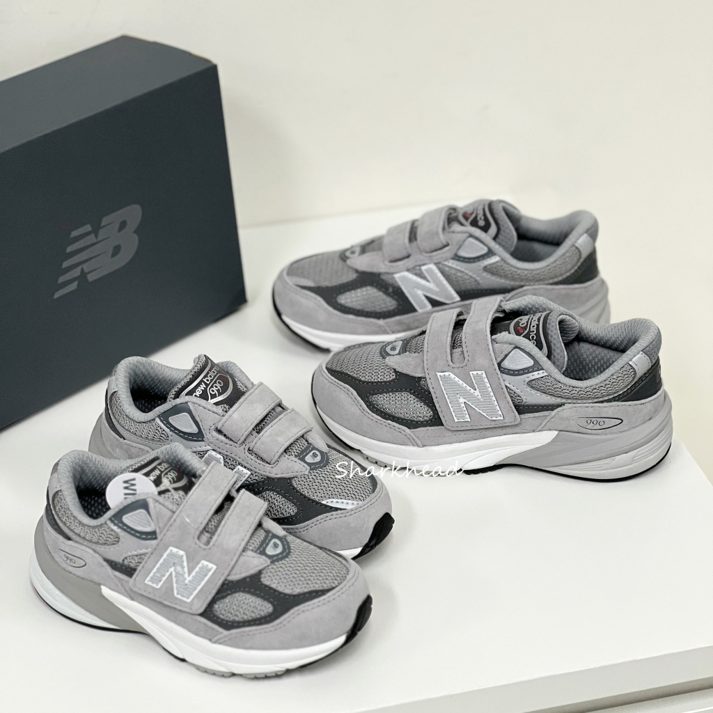 【Sharkhead】現貨 New Balance 990 V6 童鞋 元祖灰 魔鬼氈 淺灰 小童 IV990GL6 灰