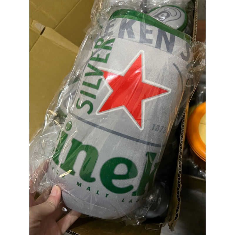 （全新）海尼根 Heineken 抱枕 易開罐 造型
