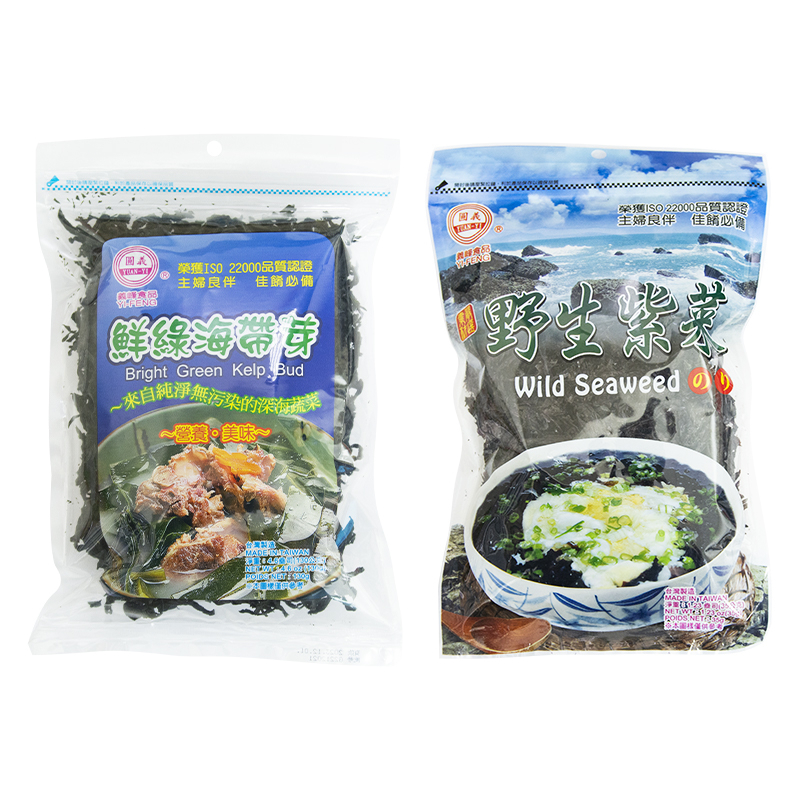圓義 鮮綠海帶芽(130g) 野生紫菜(35g) 紫菜 海帶芽