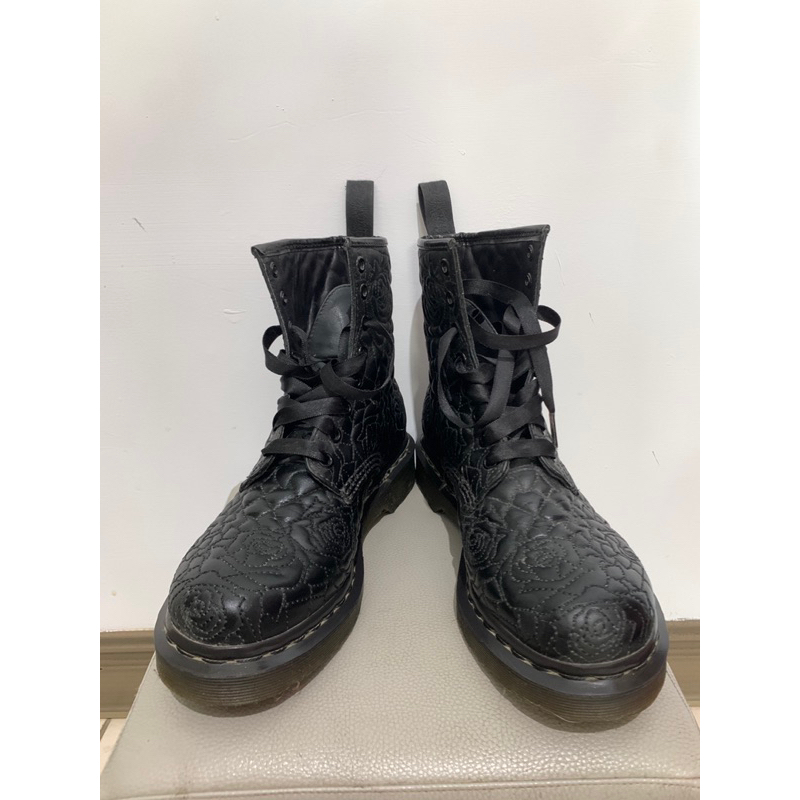 ☻馬丁二手☻Dr.Martens/玫瑰壓紋/緞帶鞋帶/US7