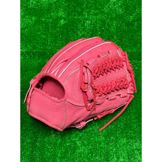 棒球世界訂製款棒壘球手套特價內野網L7檔12吋紅色