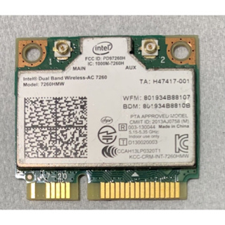 Intel 雙頻 無線網卡 AC 7260 HMW 802.11ac/a/b/g/n 300/867Mbps 藍芽4.0