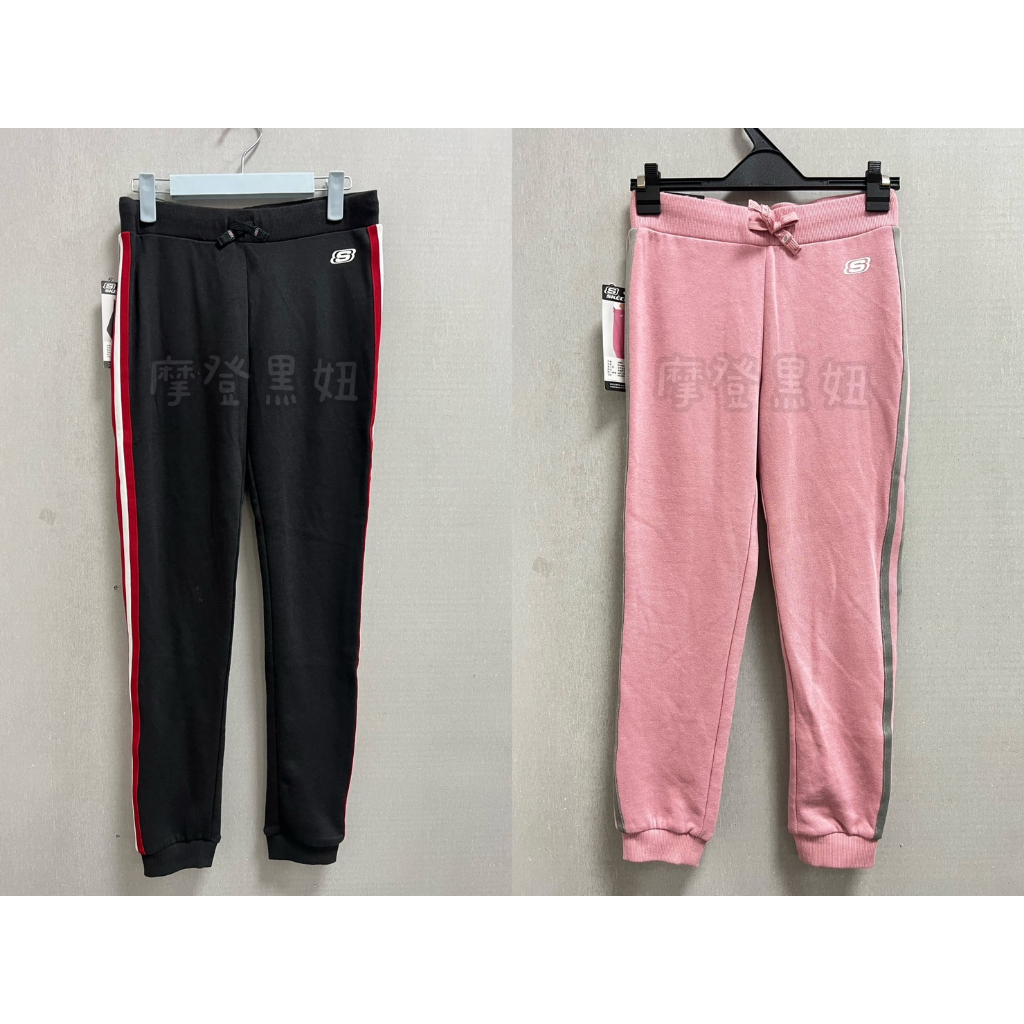 💃摩登黑妞💃 【全新正品】 SKECHERS 兒童 女童 束口 長褲 棉褲 運動褲
