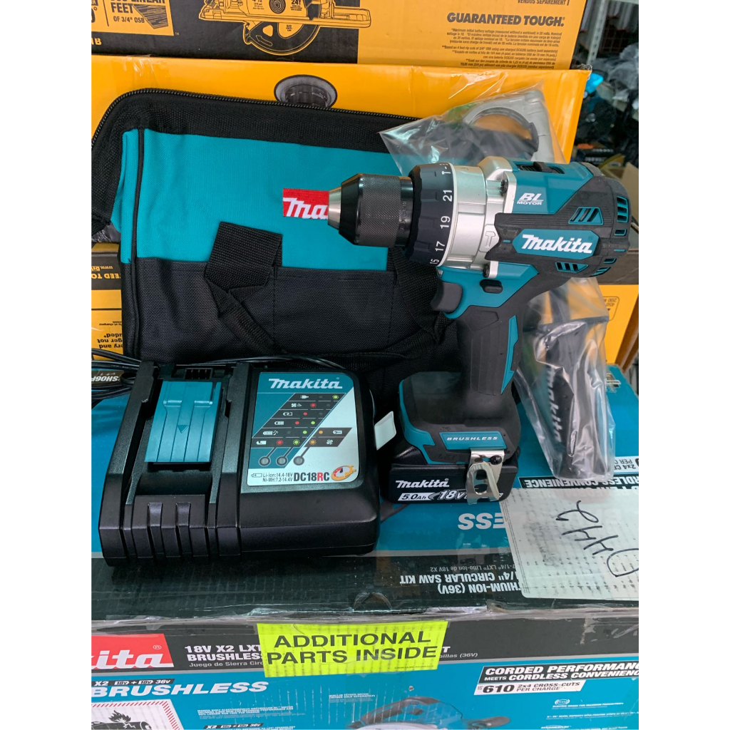 高雄工具王(三多店)全新 Makita 牧田 無刷 18V XPH14 (DHP486) 三功能 震動電鑽 含把手 套裝