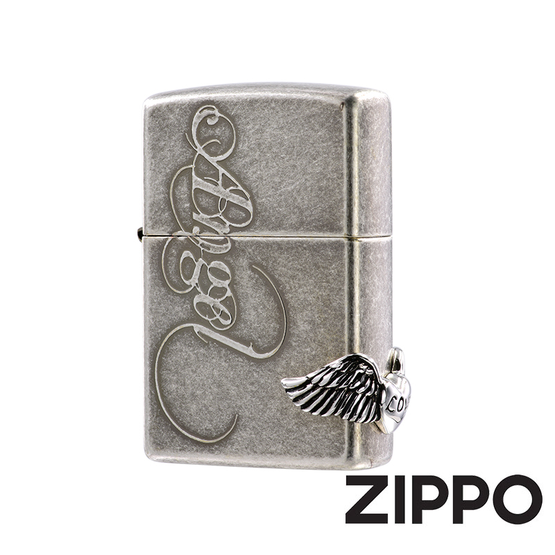 ZIPPO 愛情天使(仿古銀)防風打火機 韓國設計 官方正版 現貨 限量 禮物 送禮 客製化 終身保固 ZA-1-3B