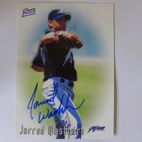 ~ Jarrod Washourn ~MLB球星/賈羅德·瓦許本 1996年BEST.卡面簽.親筆簽名卡