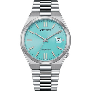 CITIZEN 星辰 Mechanical系列 青春撞色 簡約機械腕錶(NJ0151-88M)-40mm-蒂芬妮藍鋼帶
