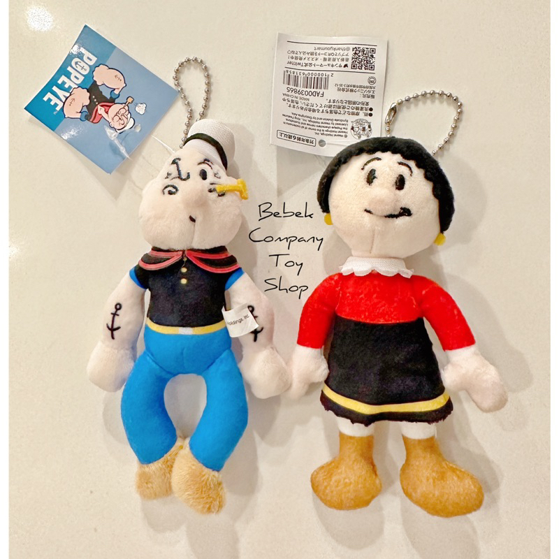 全新 兩款一組 日本🇯🇵 正版授權 大力水手 卜派 女友 奧莉薇 POPEYE OLIVE 玩偶 娃娃 玩具 吊飾 卡通