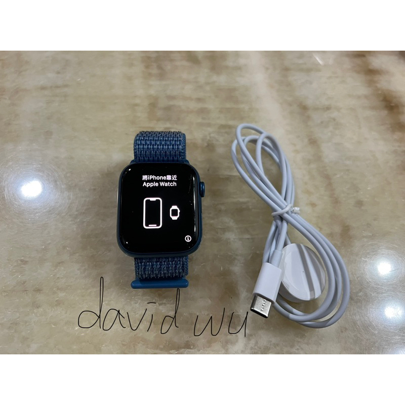 Apple Watch S7 45mm 藍 AC保內