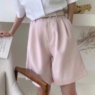 可愛粉紅色西裝短褲（無附皮帶）