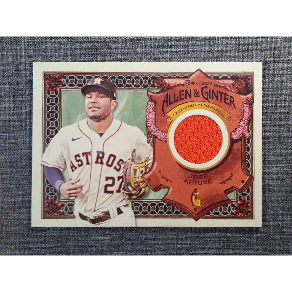 Jose Altuve 太空人隊 球衣卡 2022 Topps Allen and Ginter #AGRAJA