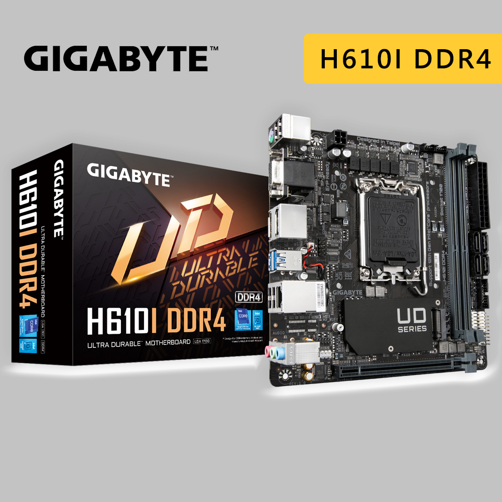 GIGABYTE 技嘉 H610I DDR4 1700腳位 Mini-ITX 主機板 12代 INTEL 主板