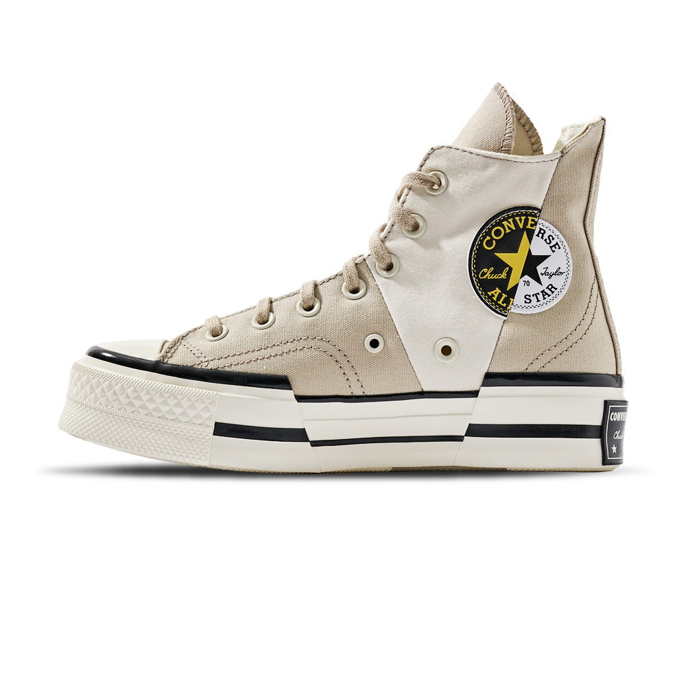 Converse Chuck 70 Plus HI 男女 杏灰 高筒 解構 拼接 帆布 休閒鞋 A02774C