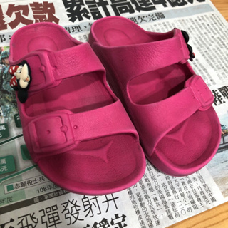 二手鞋子 / 童鞋 / 米妮桃紅色拖鞋 / 台灣製