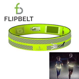 【FlipBelt 飛力跑】運動收納腰帶＿反光款 3M反光條晨跑夜跑更安全 路跑腰包