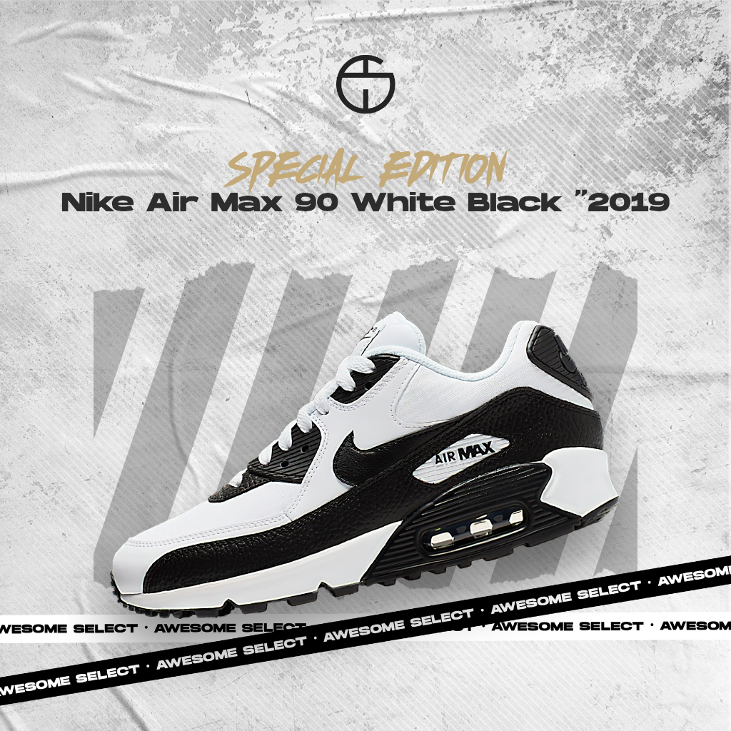 奧升嚴選 • Nike Air Max 90 White Black “2019 白黑 荔枝皮 325213-139