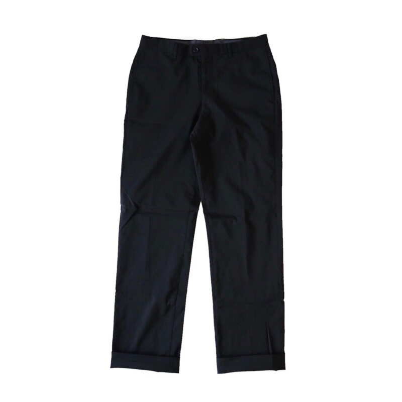 YOHJI YAMAMOTO A.A.R STRAIGHT TROUSERS (BLACK) 褲管反折直筒西裝褲