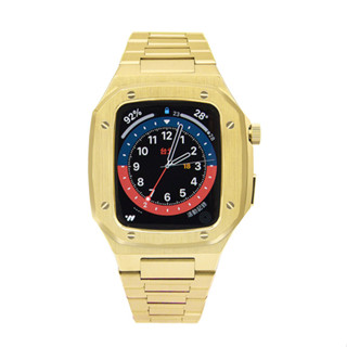 輕微瑕疵-APPLE WATCH 蘋果手錶保護殼 | 全不鏽鋼款/膠帶款 - 金 / 臺灣出貨 / 7.8代皆適用