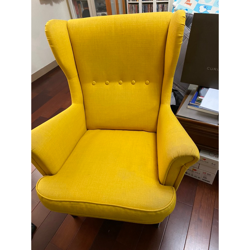 IKEA 二手鵝黃色單人沙發椅