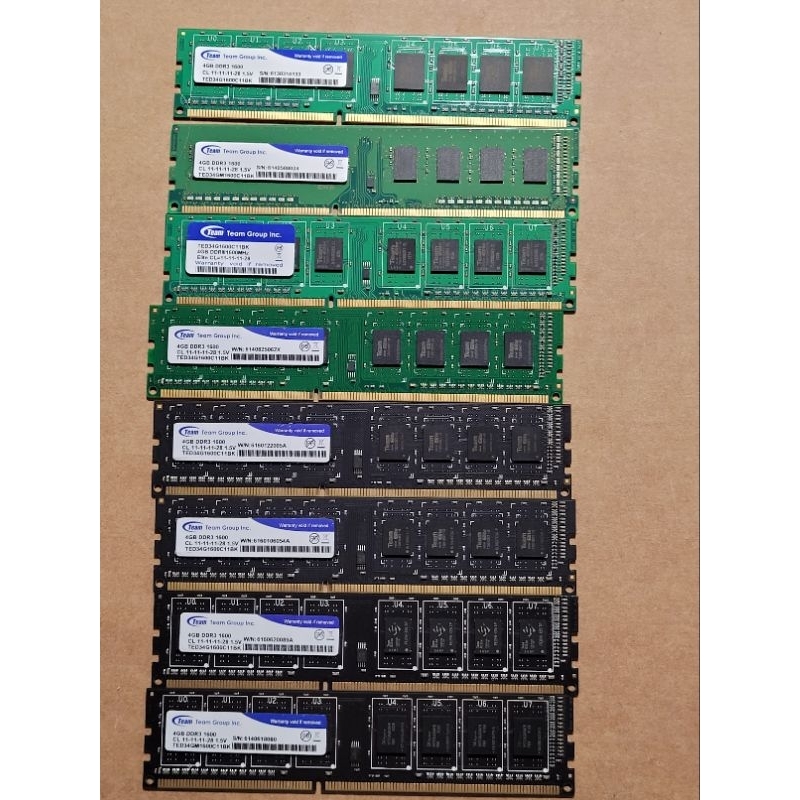 十銓 TEAM GROUP DDR3/1600 4G （單面／雙面）桌機記憶體