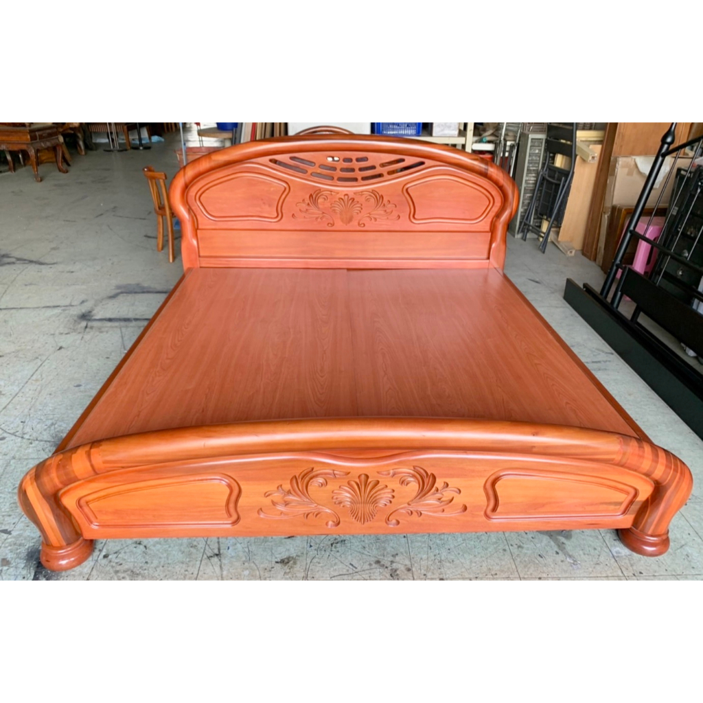 鑫高雄駿喨二手貨家具(二手及全新買賣)---6尺 加大 雙人床 實木床架 床架 組合床 床組