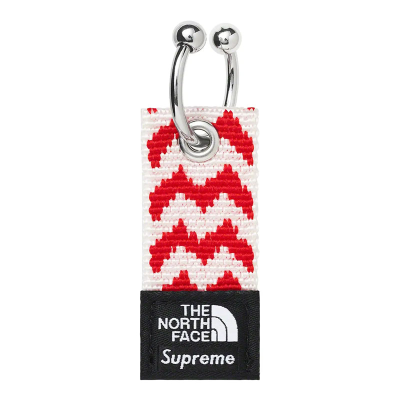 SUPREME x TNF FW22 Woven Keychain 鑰匙圈 (紅色) 化學原宿