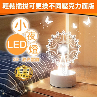 ☆意樂舖☆【可愛小夜燈】3D立體USB床頭燈 動物造型檯燈 壓克力裝飾燈 交換禮物