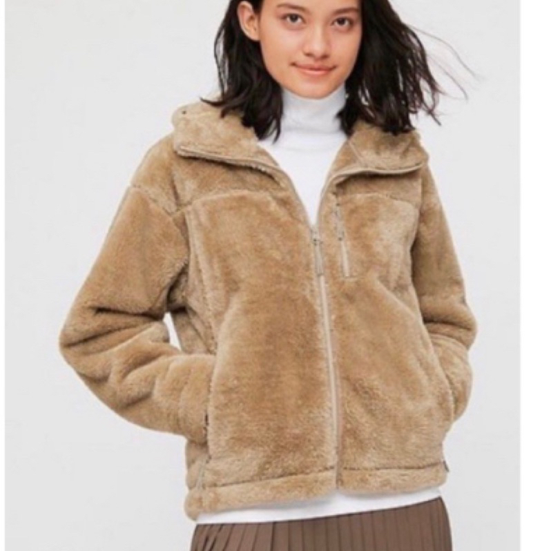 Uniqlo優衣庫 女裝刷毛外套 女版外套 棕色毛毛外套 泰迪外套 秋冬外套
