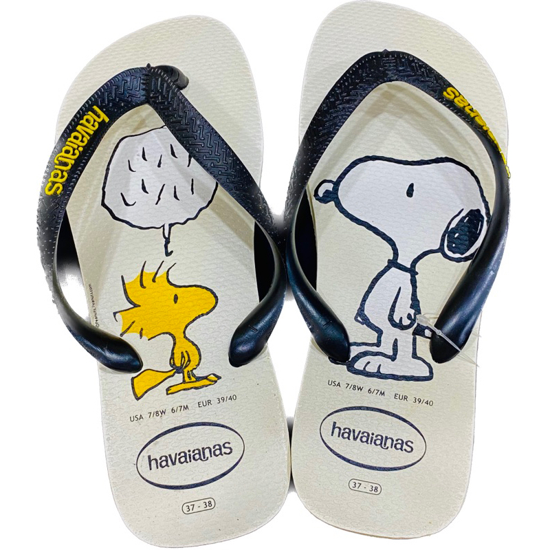 ［全新僅一雙］巴西🇧🇷 哈瓦仕Havaianas史努比 Snoopy 夾腳拖鞋 人字拖  37/38號