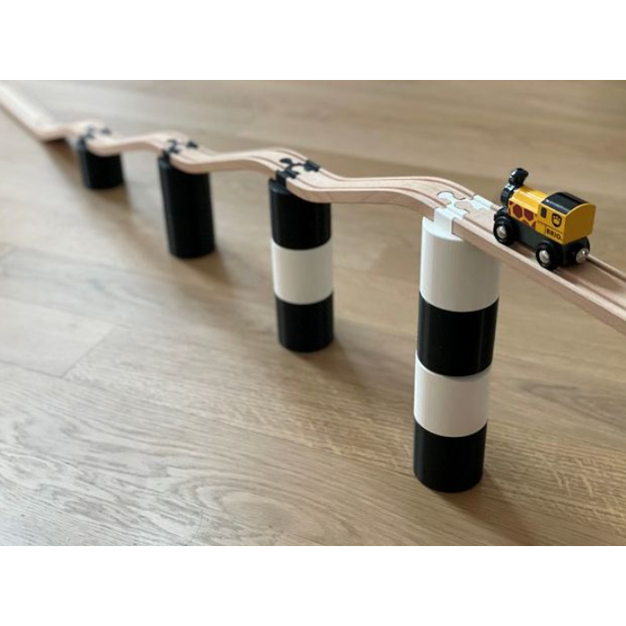 通用型軌道 📌 大橋柱 橋墩 📌3D客製 適用 木製 IKEA LILLABO 轉 Plarail 鐵道王國 火車 場景