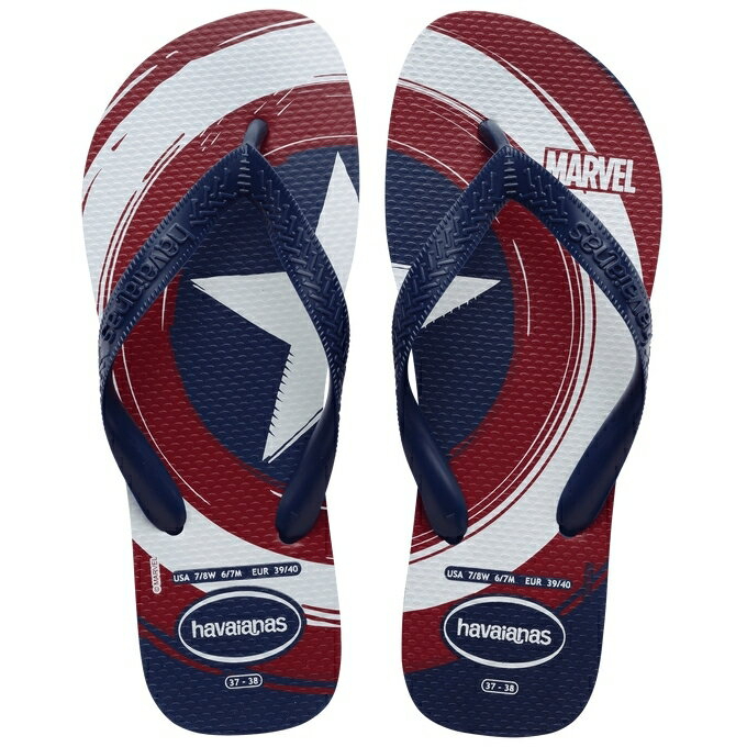 havaianas 哈瓦士 巴西人字拖 男款 Marvel Logomania 美國隊長盾牌 漫威系列 涼鞋＊JC小舖＊